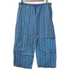 Fresh Produce Retro Inspired Cotton Drawstring Cargo Capris Pastel stripes lg